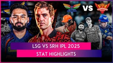 LSG vs SRH IPL 2025 Stat Highlights: Abhishek Sharma’s Power-Pakced Half-Century Knocks Lucknow Super Giants out of Playoff Race