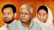 IRCTC Hotel Corruption Case: Rouse Avenue Court To Pronounce Order on Charges on October 13; Lalu Prasad Yadav, Tejashwi, Rabri and Others Asked To Appear