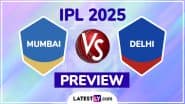 MI vs DC IPL 2025 Preview: Key Battles, H2H, Impact Players and More About Mumbai Indians vs Delhi Capitals Indian Premier League Season 18 Match 63