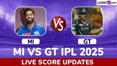 MI vs GT Live Score Updates of IPL 2025: Shubman Gill Wins Toss, Opts to Field First