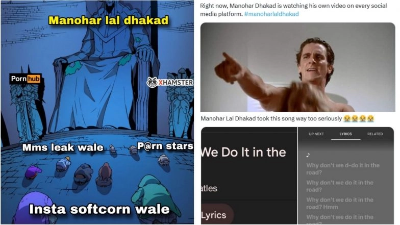 Manohar Lal Dhakad Viral Video Funny Memes: Mandsaur BJP Leader Gets Trolled After Obscene Clip Allegedly Shows Him In Compromising Position With Woman Outside Car on Delhi-Mumbai Expressway