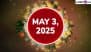 May 3, 2025 Special Days: Which Day Is Today? Know Holidays, Festivals, Events, Birthdays, Birth and Death Anniversaries Falling on Today's Calendar Date