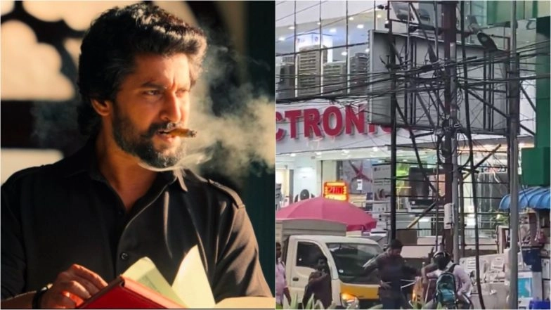 ‘Hit: The Third Case’: Did a Hyderabad TV Showroom Play Cam Rip of Nani’s Film? Viral Video Sparks Piracy Concerns – WATCH