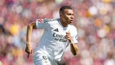 Kylian Mbappe Registers New Record; Star French Forward Becomes Highest Goalscorer For Real Madrid in Debut Season, Achieves Feat During La Liga 2024-25 El Clasico Clash Against Barcelona