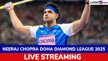 Neeraj Chopra at Doha Diamond League 2025 Free Live Streaming Online: Get Live TV Telecast Details of Men’s Javelin Throw Event Coverage in IST
