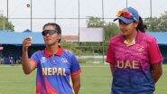 Nepal vs UAE, ICC Women’s T20 World Cup Asia Qualifier 2025 Live Streaming Online: How To Watch NEP-W vs UAE-W T20 WC Qualifier Match Free Live Telecast on TV?