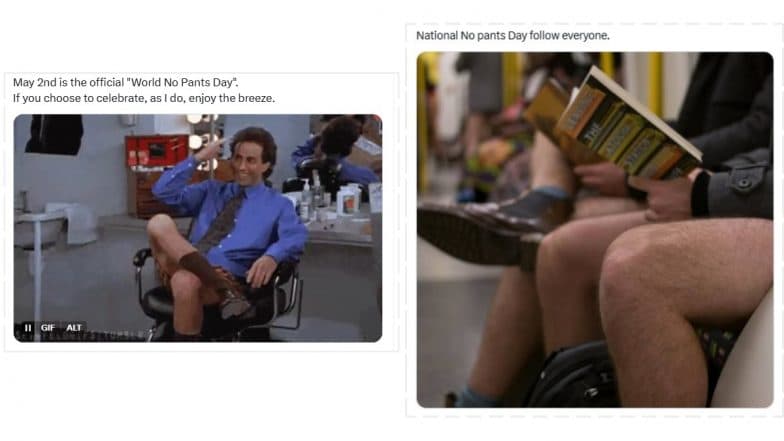 No Pants Day 2025 Funny Memes, GIFs and Images Go Viral: Netizens Share Hilarious Messages Encouraging Everyone To Post Their Pics in Underwear!