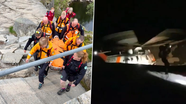 'Angels Do Exist': Akash Banerjee's Wife Nidhi Rescued After Fracturing Her Ankle During Pulpit Rock Hike in Norway, YouTuber Recalls How Normal Working Norwegians Came to Their Rescue