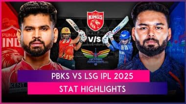PBKS vs LSG IPL 2025 Stat Highlights: Arshdeep Singh, Prabhsimran Singh Help Punjab Kings Stay on Winning Track