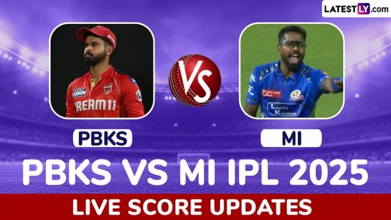 MI 52/1 in 6 Overs | PBKS vs MI Live Score Updates of IPL 2025: Marco Jansen Dismisses Ryan Rickelton