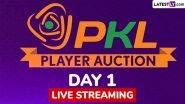 PKL 2025 Auction Day 1 Free Live Streaming Online: Watch Live Telecast of Pro Kabaddi League Players Bidding Event on Star Sports and JioHotstar Online