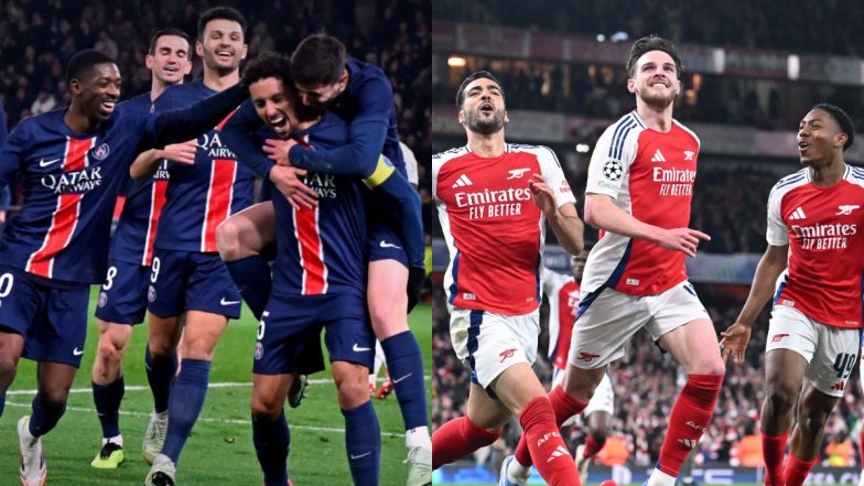 PSG vs Arsenal, UEFA Champions League 2024–25 Live Streaming Online & Match Time in India: How To Watch UCL Semi-Final Match Live Telecast on TV & Football Score Updates in IST?