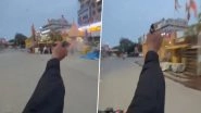Patna Firing: Bike-Borne Man Fires Shots in Air at Bihar's Boring Road Crossing, Terrifying Video Surfaces