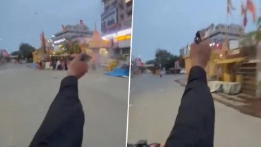 Patna Firing: Bike-Borne Man Fires Shots in Air at Bihar's Boring Road Crossing, Terrifying Video Surfaces