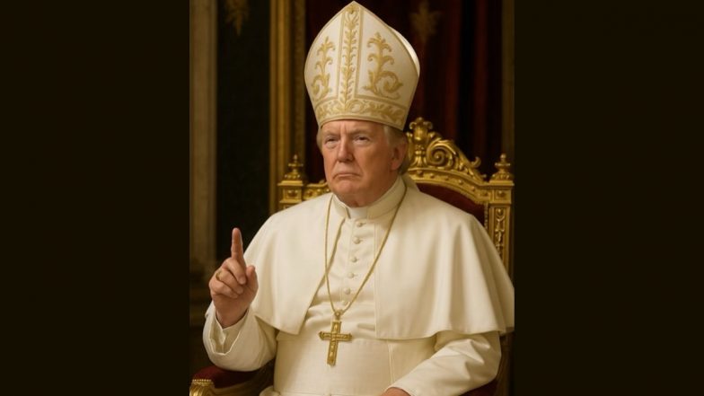 US President Donald Trump Posts AI-Generated Photo of Himself in Papal Attire; Evokes Backlash, Praise on Social Media