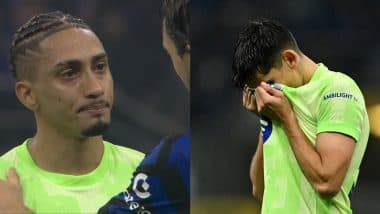 Raphinha, Gerard Martin Break Down in Tears After Barcelona's Defeat to Inter Milan in UEFA Champions League 2024–25 Semi-Final (See Pic and Video)