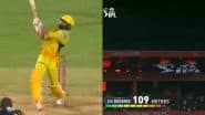 Ravindra Jadeja Hits Monstrous 109 M Six Against Lungi Ngidi, Ball Lands On Roof of M Chinnaswamy Stadium During RCB vs CSK IPL 2025 Match (Watch Video)