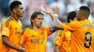 Sevilla 0–2 Real Madrid, La Liga 2024–25: Kylian Mbappe, Jude Bellingham on Target As Los Blancos Register Victory With Hosts Seeing Two Red Cards (Watch Goal Video Highlights)