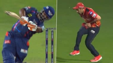 Rishabh Pant Loses Control of His Bat, Ends Up Throwing It in the Air As He Miscues Shot Resulting In His Dismissal During PBKS vs LSG IPL 2025 Match (Watch Video)