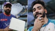 Rohit Sharma Presents ‘Special T20 World Cup Champion Ring’ to Mohammed Siraj Ahead of MI vs GT IPL 2025 Match