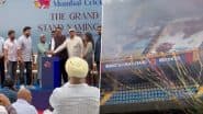 Rohit Sharma Stand Unveiled at Wankhede Stadium! Hitman's Parents Inaugurate Space at Iconic Venue in Mumbai, Maharashtra CM Devendra Fadnavis Attends Ceremony (See Pics and Video)