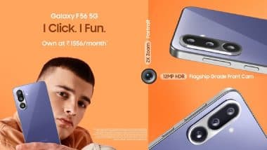 Samsung Galaxy F56 5G Price, Specifications and Features Revealed, Know About New Samsung Smartphone Launched in India With Slim 7.2mm Design, 12MP HDR Selfie Camera