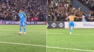 Indian Football Team SAFF U-19 Championship Winning Moment Video: Watch Singamayum Shami Convert Spot-Kick to Secure Victory Of Blue Colts Over Bangladesh in Summit Clash