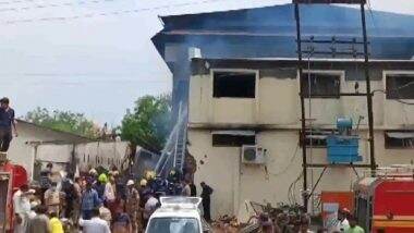 Solapur Factory Fire: 8 Killed As Massive Blaze Erupts at Central Textile Mills in Maharashtra’s MIDC (Watch Video)