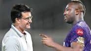 Sourav Ganguly Meets Andre Russell At Eden Gardens Following KKR vs RR IPL 2025 Match, Reportedly Offers Him to Play For Pretoria Capitals in SA20 2026 (Watch Video)