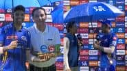 Suryakumar Yadav Receives MOTM Award With Umbrella As Rain Crashes MI vs DC IPL 2025 Presentation Ceremony at Wankhede Stadium (Watch Video)