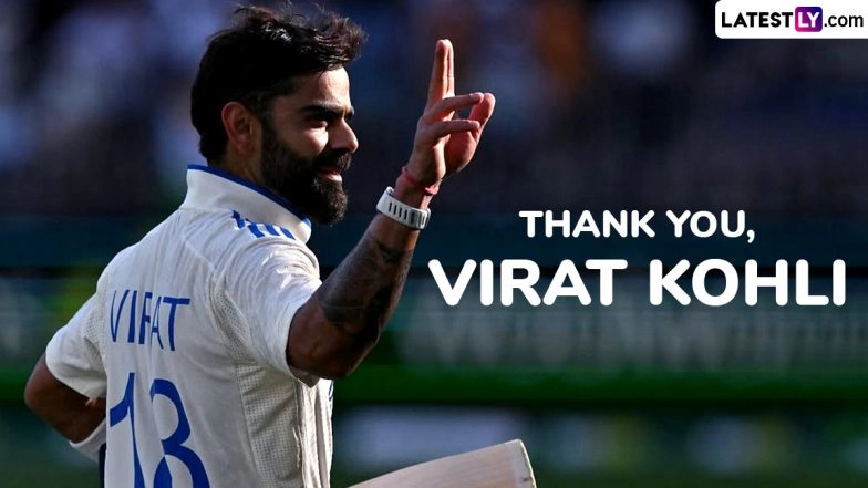 Virat Kohli Wallpapers and HD Images for Free Download: Thank You Virat Kohli Greetings, HD Photos in Team India Test Jersey for WhatsApp Status, Facebook Profile Pic and Instagram to Share Online As He Bids Farewell To Test Cricket