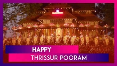 Thrissur Pooram 2025 Wishes, Images, Greetings and Messages To Celebrate Kerala’s Grand Festival