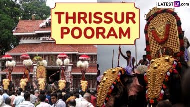 Thrissur Pooram 2025 Greetings, Wishes, Images and HD Wallpapers To Celebrate Kerala’s Temple Festival