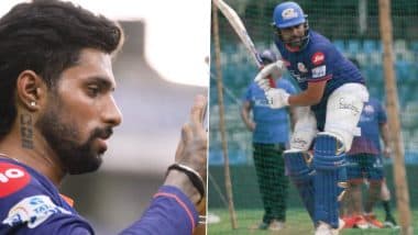 Rohit Sharma, Tilak Varma and Mumbai Indians Stars Begin Training at Wankhede Stadium Ahead of IPL 2025 Resumption (Watch Videos)