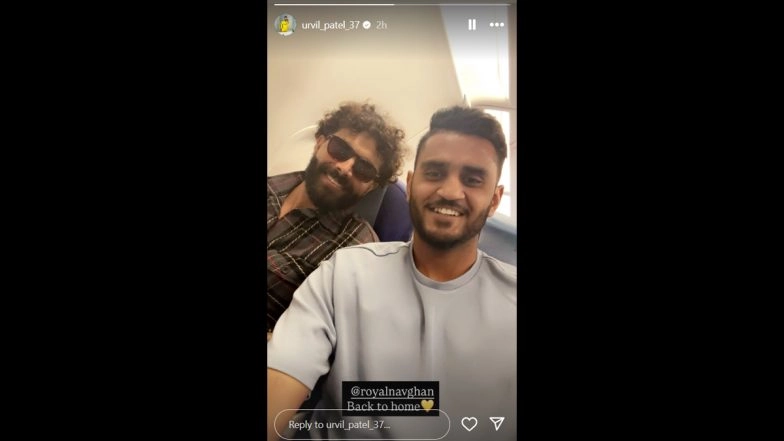 CSK's Ravindra Jadeja, Urvil Patel Fly Back Home After IPL 2025 Suspended for One Week Amid India-Pakistan Military Tension (See Post)
