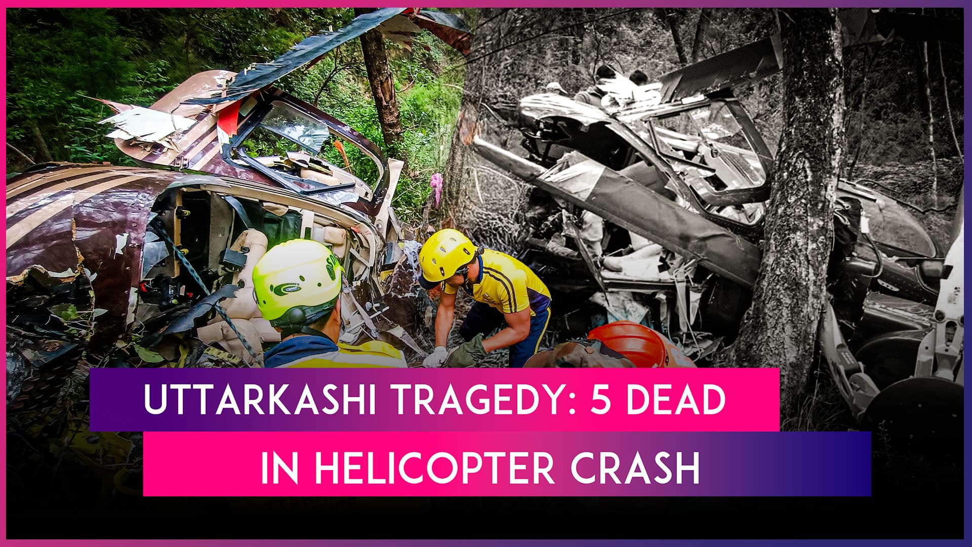 Uttarkashi Helicopter Crash: Private Company’s Chopper Crashes Near Uttarakhand’s Gangnani, 5 Dead