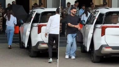 Virat Kohli, Anushka Sharma Spotted at Mumbai Airport Ahead of RCB vs KKR IPL 2025 Match in Bengaluru (Watch Video)