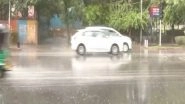 Delhi Rains: Parts of National Capital Receive Fresh Spell of Rain, Bringing Respite From Hot and Humid Weather (Watch Video)