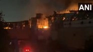 Gurugram Fire: Major Blaze Erupts at Krishna Furniture Warehouse in Haryana, No Casualties Reported (Watch Video)