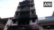 Kanpur Fire: 5 Killed as Massive Blaze Engulfs Multistorey Building in Chaman Ganj Area of Uttar Pradesh (See Pics and Videos)