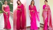 Kriti Sanon, Kiara Advani and The Timeless Appeal of Rani Pink Sarees (View Pics)