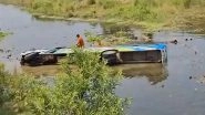 Odisha Road Accident: 20 Passengers Injured As Bus Falls Into Roadside Ditch After Hitting Tractor Near Balasore Town (Watch Video)
