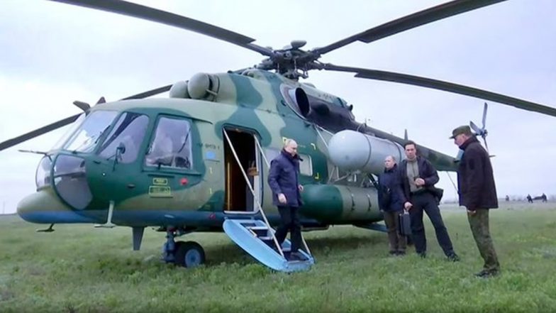 Vladimir Putin’s Helicopter Was Caught in ‘Epicentre’ of Massive Ukrainian Drone Offensive During His Visit to Kursk Region, Russian Army Official Reveals