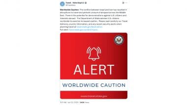 Iran-Israel Conflict: US Issues ‘Worldwide Caution Security Alert’ for Americans After Conducting Strikes on Iranian Nuclear Sites, Advises Increased Caution Amid Travel Disruptions Across Middle East