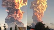 Volcanic Eruption In Indonesia: Eruption of Mount Lewotobi Laki Laki Volcano Creates Ash Plume Visible 90 Miles Away (Watch Video)
