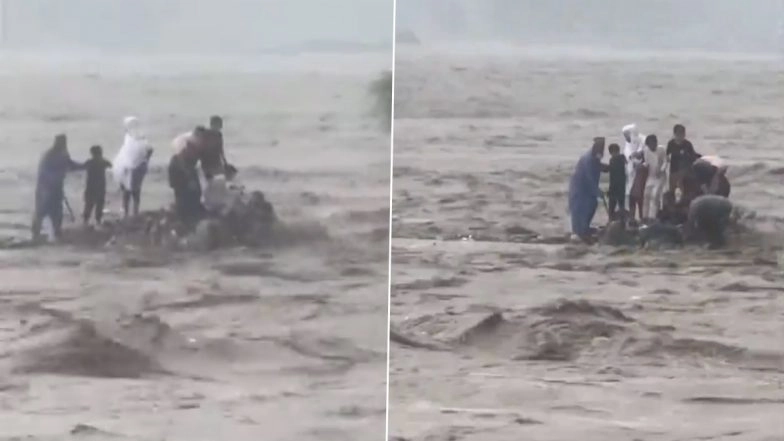 Pakistan Picnic Trip Turns Tragic: 11 Die After Being Swept Away in Swat River (Watch Video)