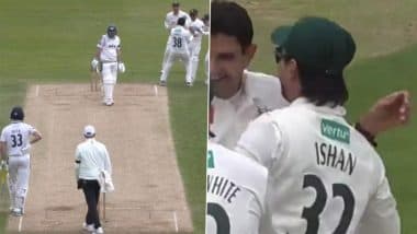 Ishan Kishan, Mohammad Abbas Hug During Nottinghamshire vs Yorkshire County Championship 2025; India-Pakistan Camaraderie Sparks Mixed Reactions