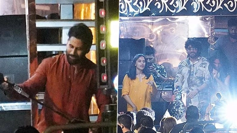 Nagarjuna and Naga Chaitanya Light Up Akhil Akkineni-Zainab Ravdjee’s Baraat Function