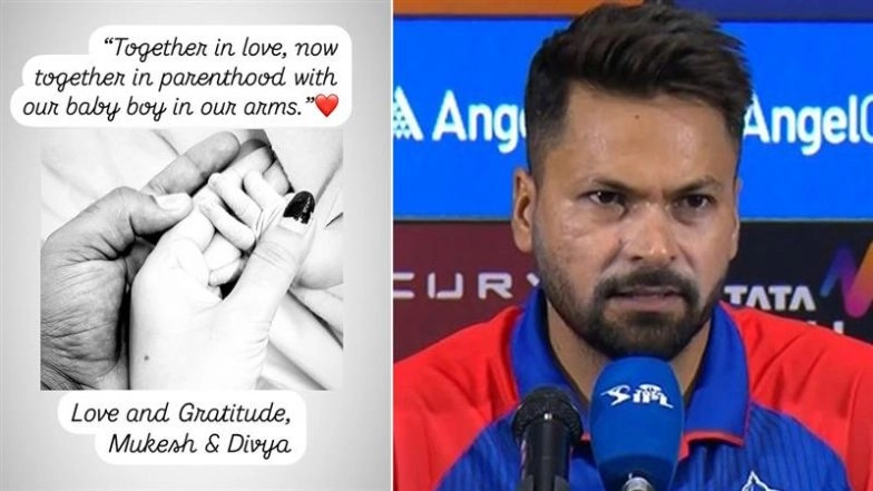 Mukesh Kumar and Wife Divya Singh Welcome Baby Boy; Team India Pacer Shares Heartwarming Photos Holding Hands With Newborn (See Pics)