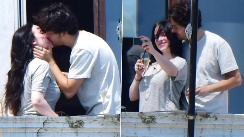 Nat Wolff Billie Eilish Officially Confirm Relationship With Balcony Kiss in Venice